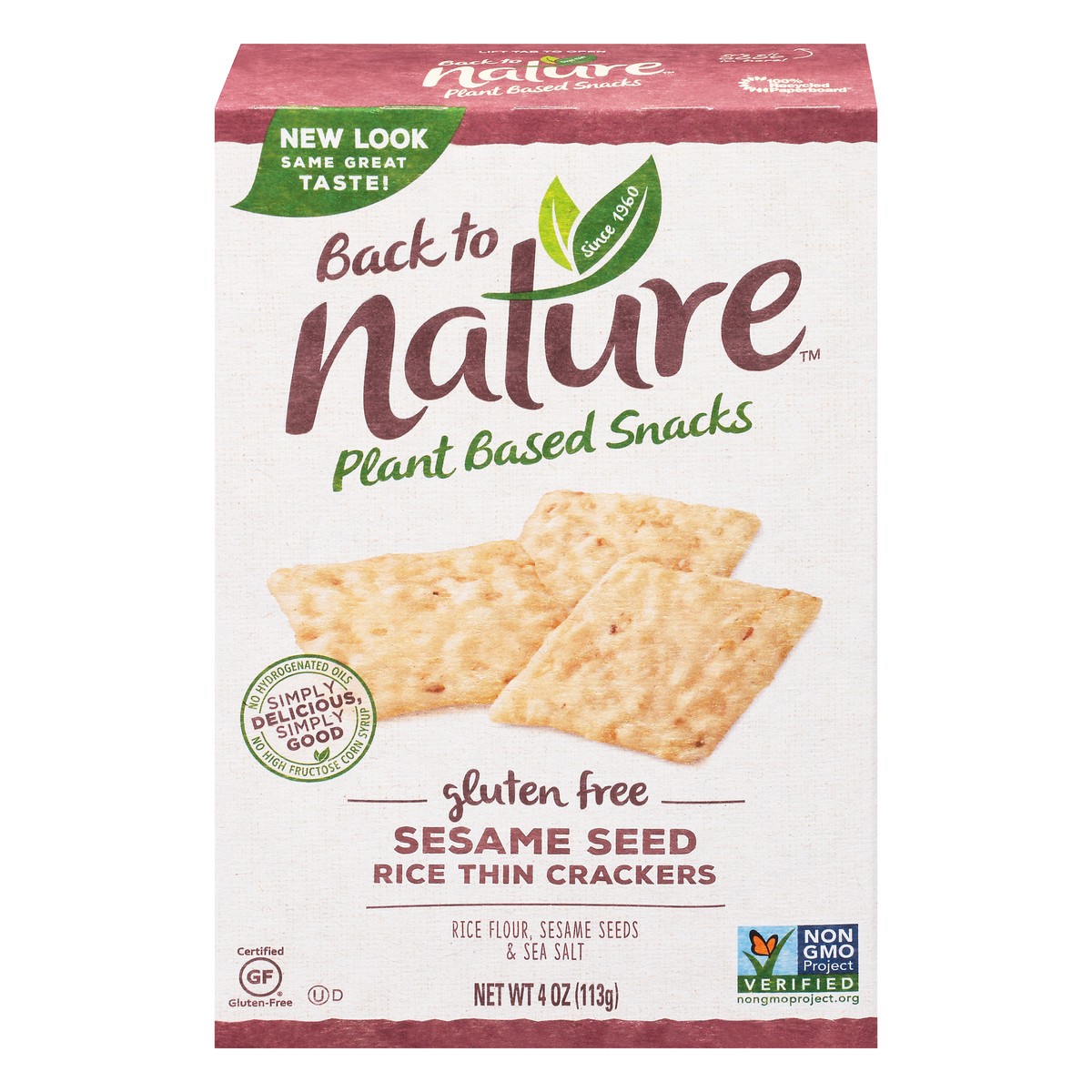 slide 1 of 9, Back to Nature Rice Thin Crackers, 4 oz