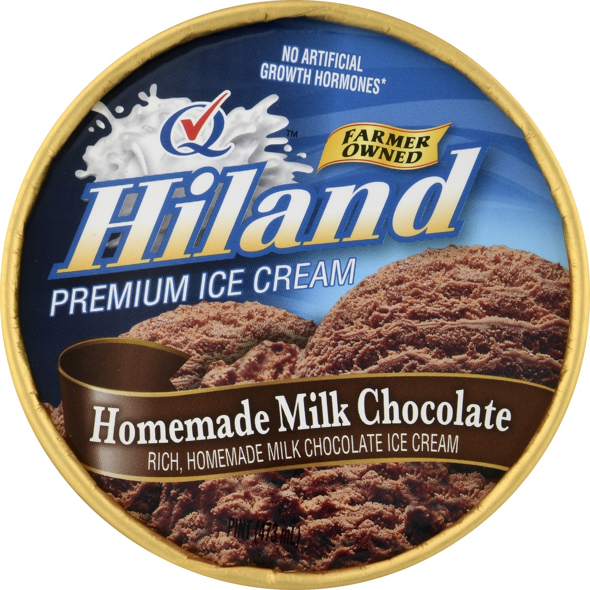 slide 6 of 10, Hiland Dairy Premium Ice Cream Homemade Milk Chocolate, 1 pint