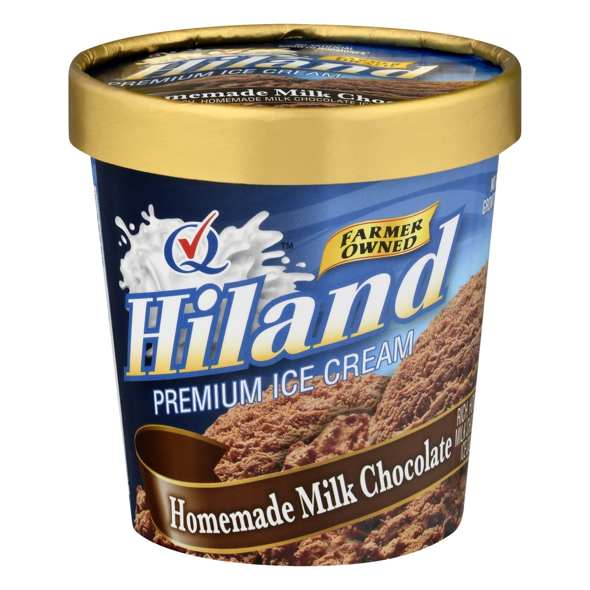 slide 1 of 10, Hiland Dairy Premium Ice Cream Homemade Milk Chocolate, 1 pint