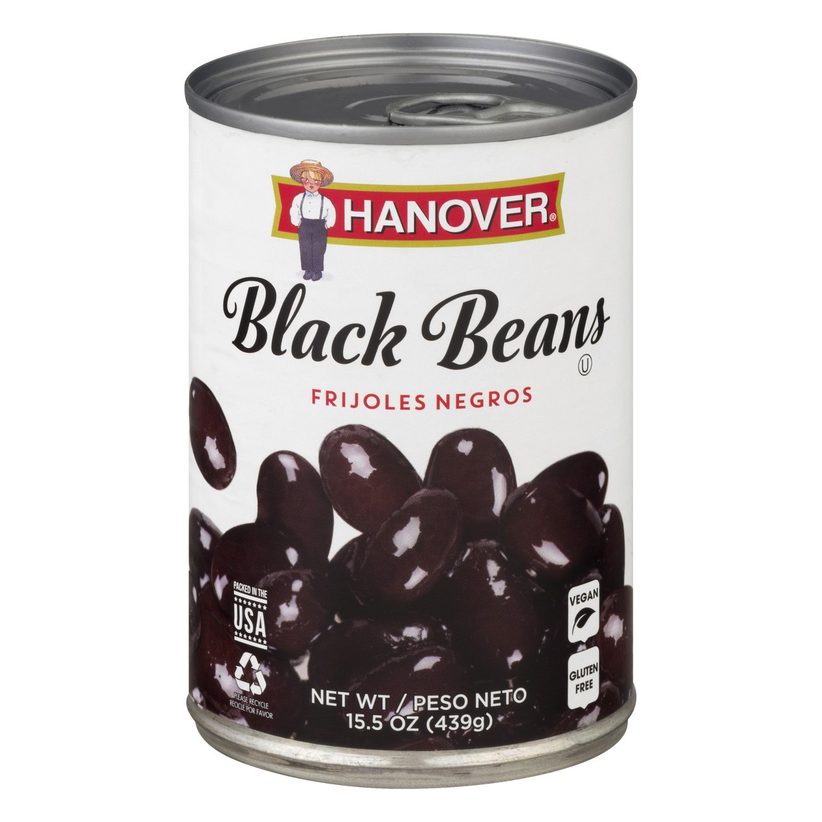 slide 10 of 13, Hanover Black Beans 15.5 oz, 15.5 oz