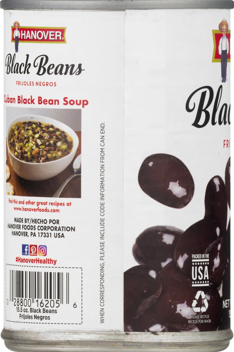slide 13 of 13, Hanover Black Beans 15.5 oz, 15.5 oz