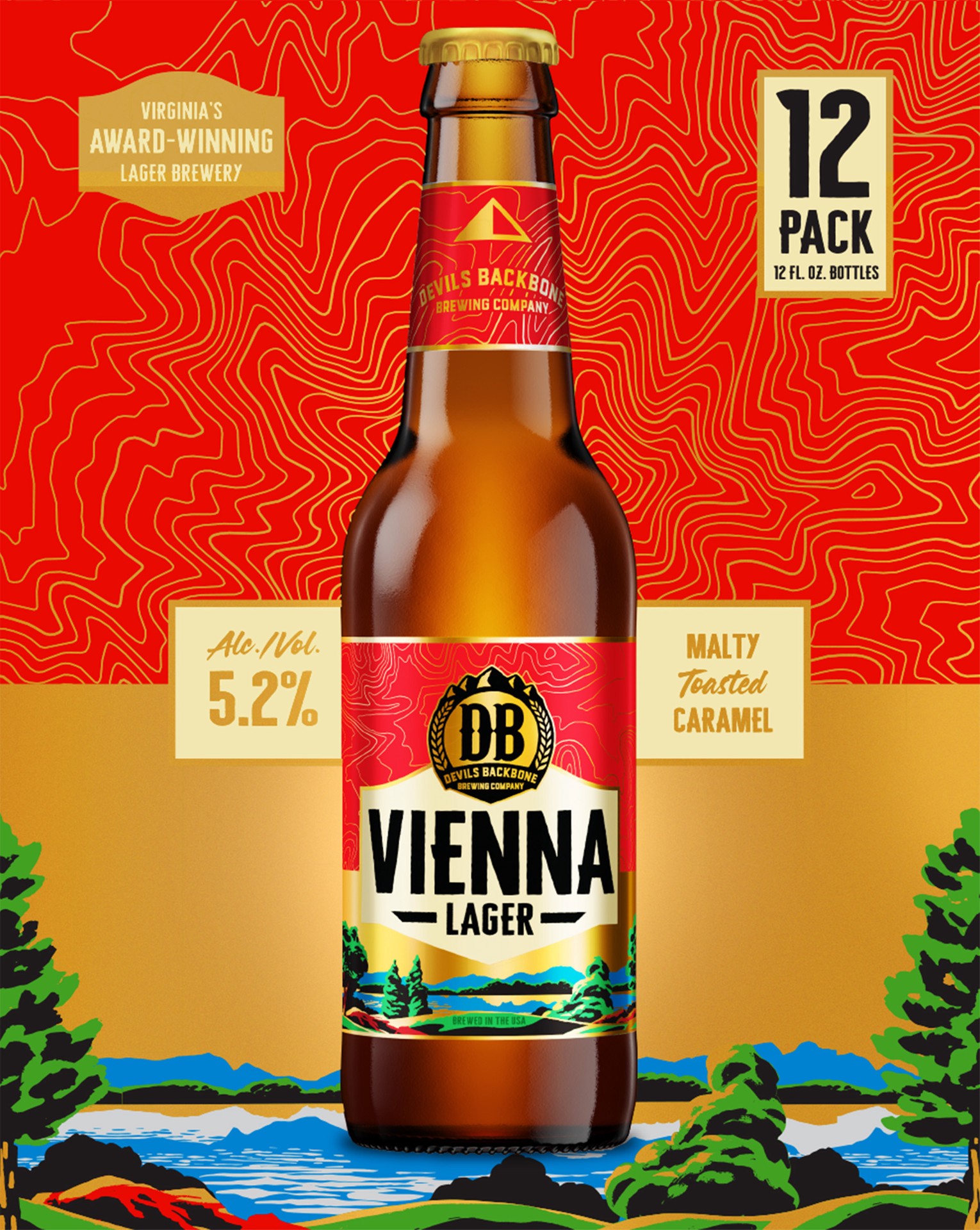 slide 4 of 4, Devils Backbone Brewing Company Vienna Lager Beer 12 - 12 fl oz Bottles, 12 ct