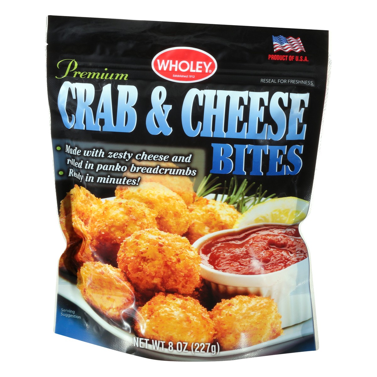 slide 9 of 12, Wholey Crab & Cheese Bites, 8 oz