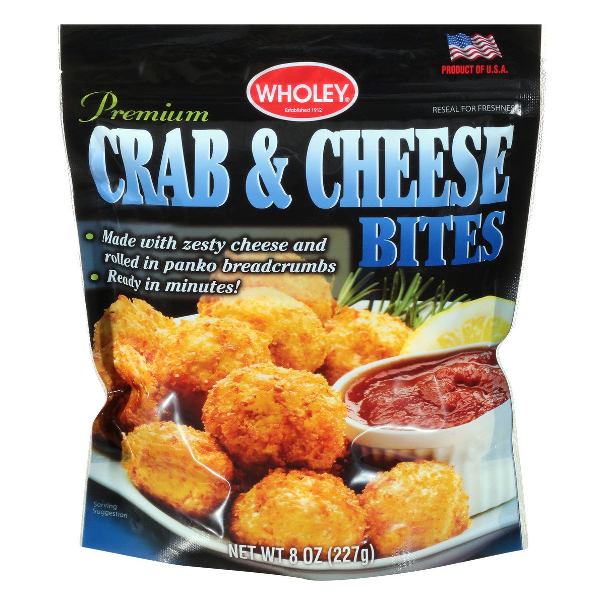 slide 4 of 12, Wholey Crab & Cheese Bites, 8 oz