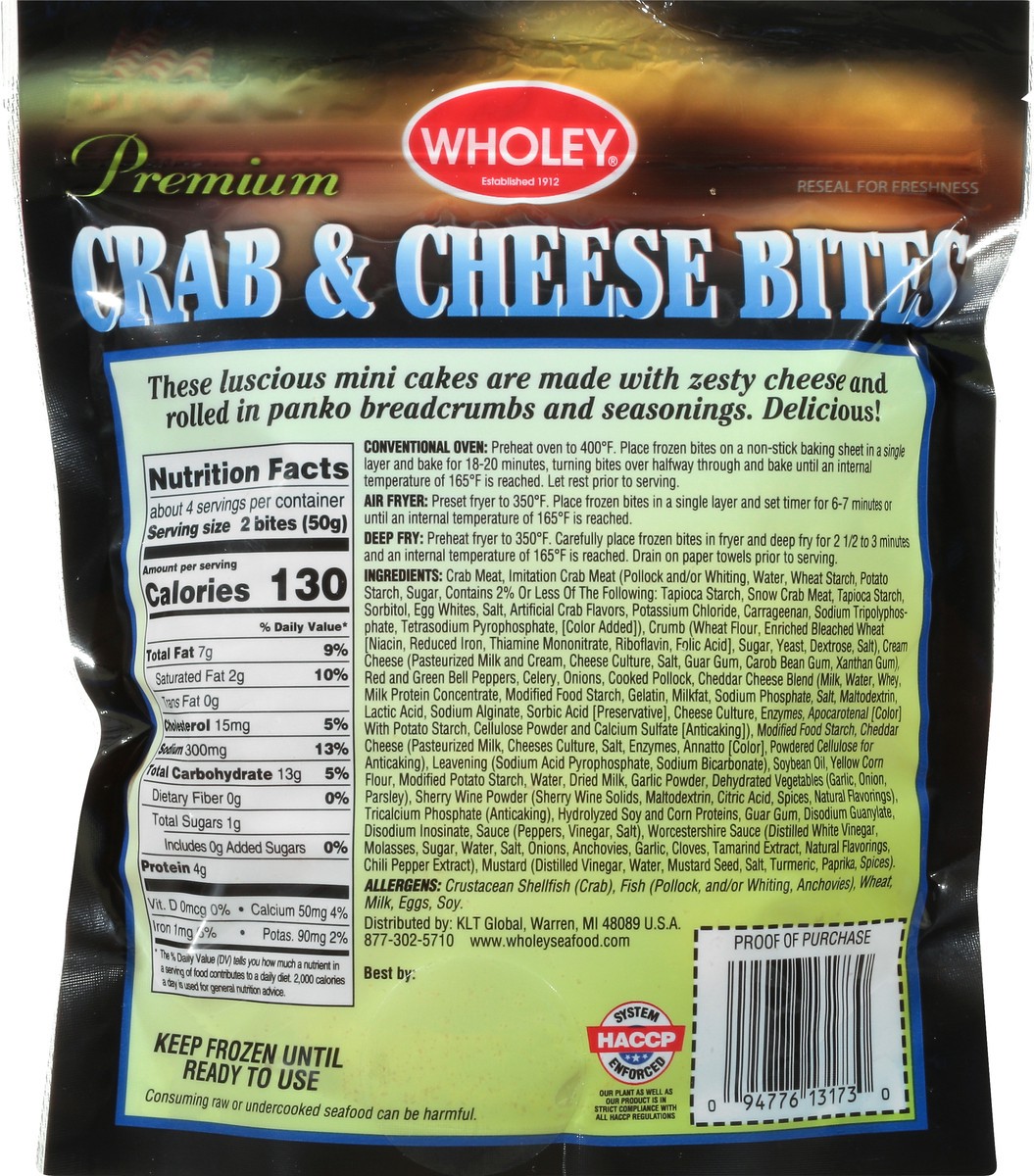 slide 5 of 12, Wholey Crab & Cheese Bites, 8 oz