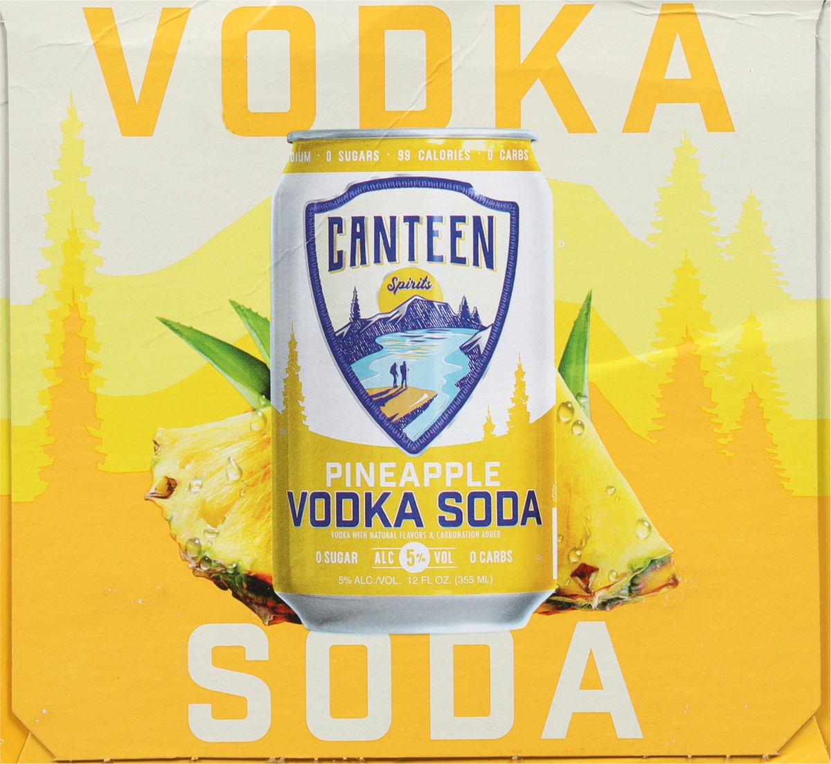 slide 6 of 12, Canteen Spirits Pineapple Vodka Soda 4 - 12 fl oz Cans, 12 oz