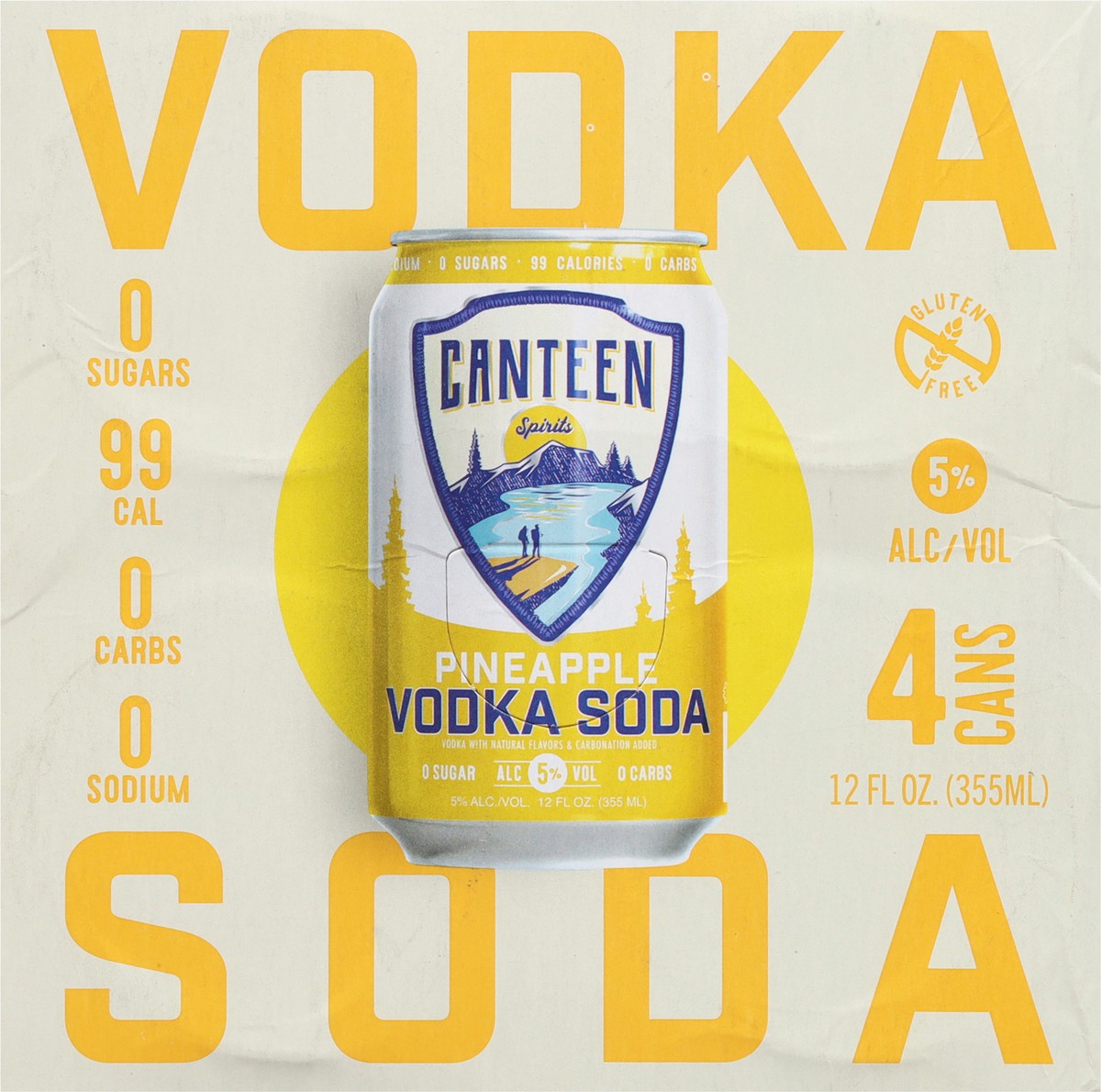 slide 11 of 12, Canteen Spirits Pineapple Vodka Soda 4 - 12 fl oz Cans, 12 oz