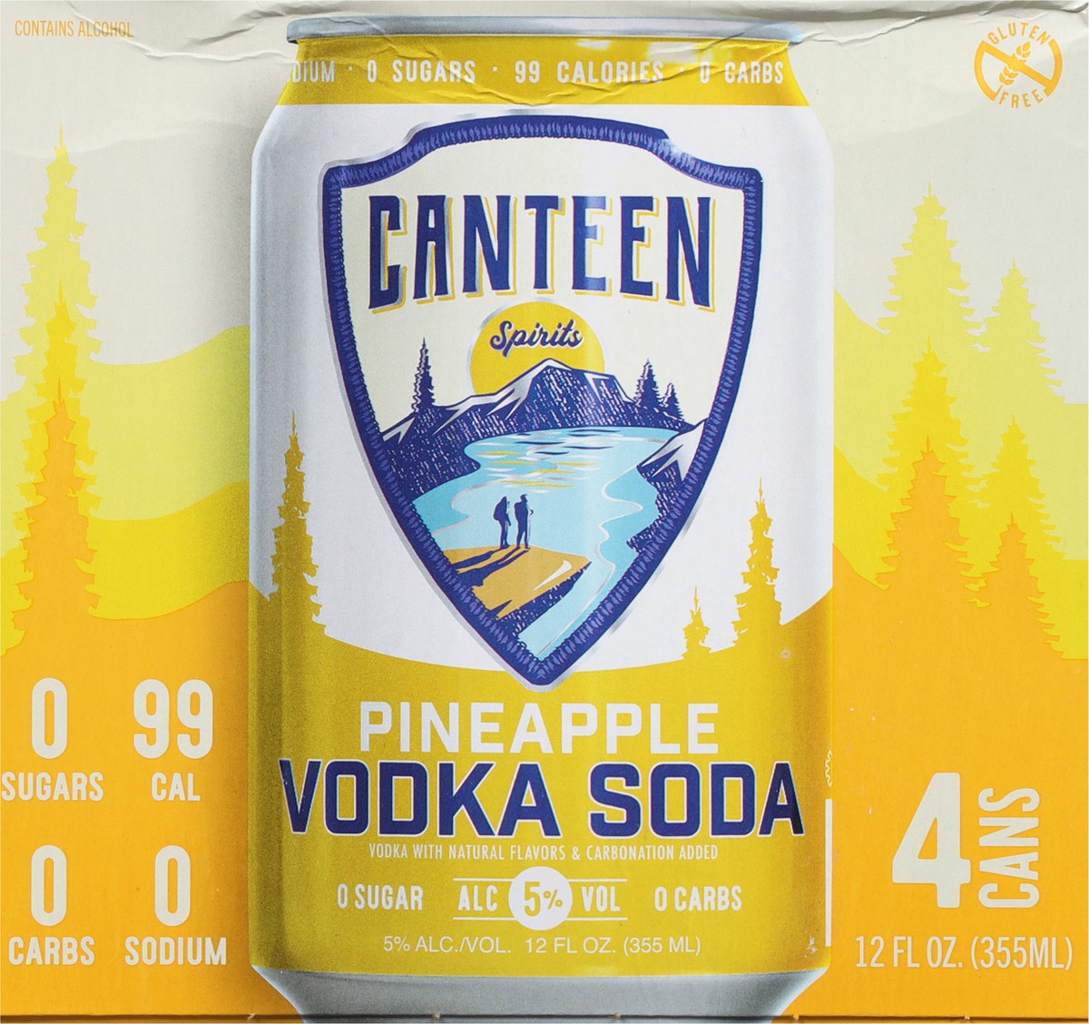 slide 2 of 12, Canteen Spirits Pineapple Vodka Soda 4 - 12 fl oz Cans, 12 oz