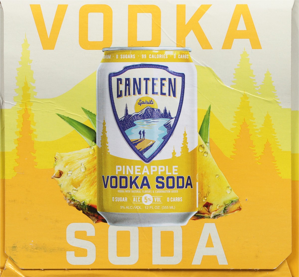 slide 10 of 12, Canteen Spirits Pineapple Vodka Soda 4 - 12 fl oz Cans, 12 oz