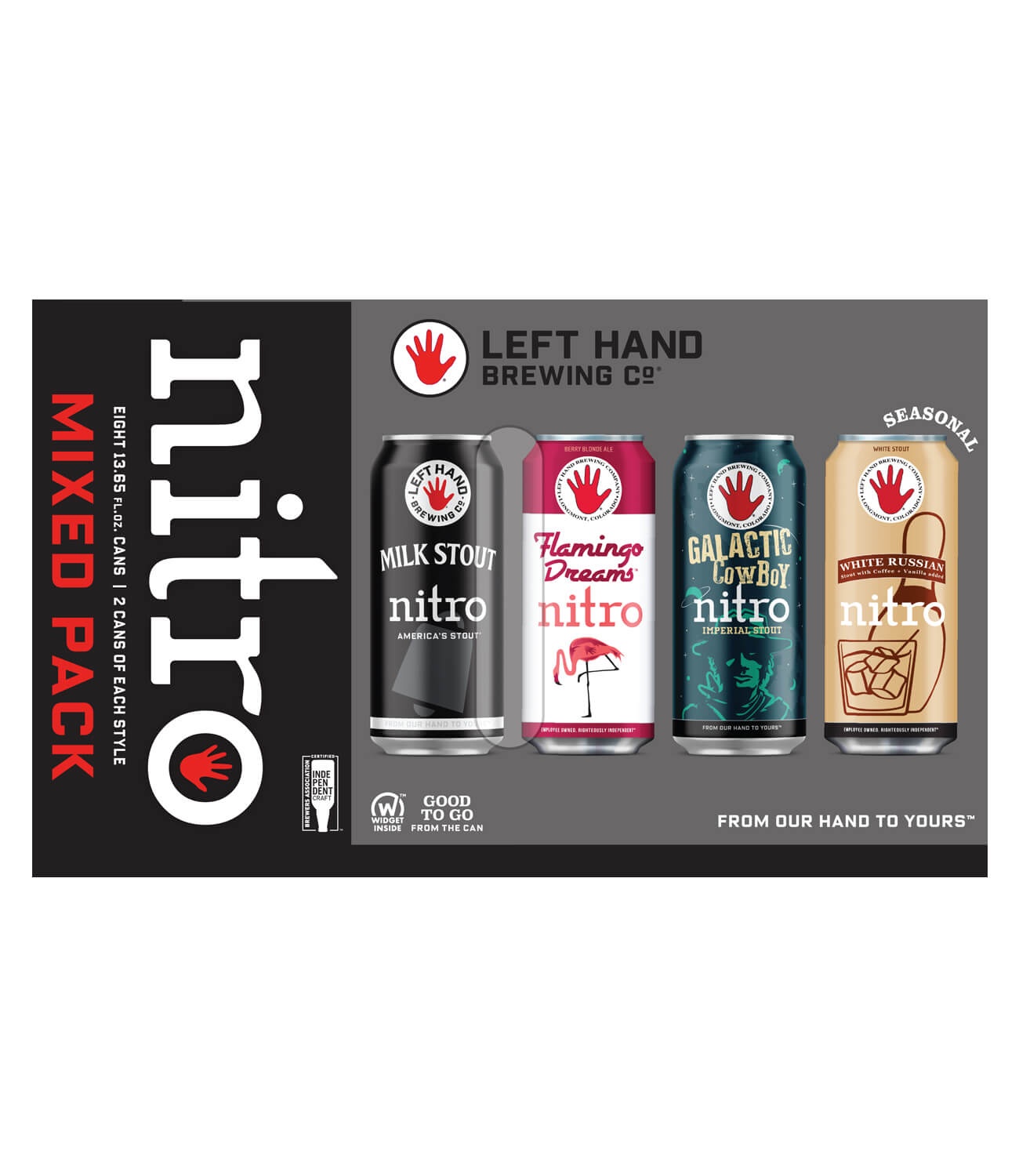 slide 1 of 1, Left Hand Brewing Co. Nitro Mix Pack, 8 ct; 13.65 oz