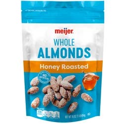 Meijer Almonds Honey Roasted, 16 Oz