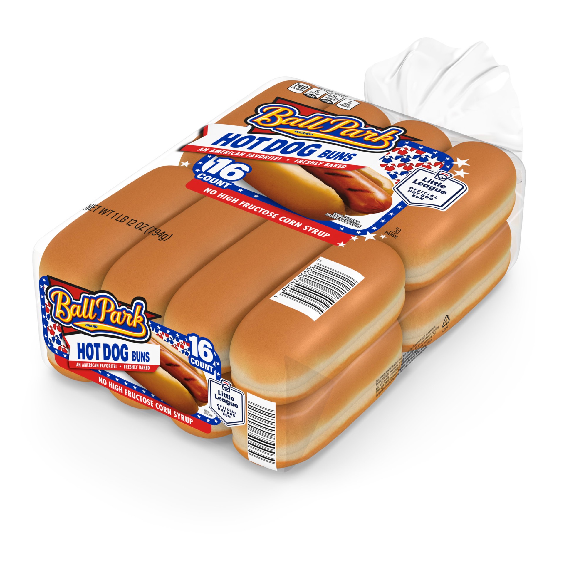 slide 3 of 7, Ball Park White Hot Dog Buns, 16 count, Hot Dog Buns, 28 oz Bag, 16 ct