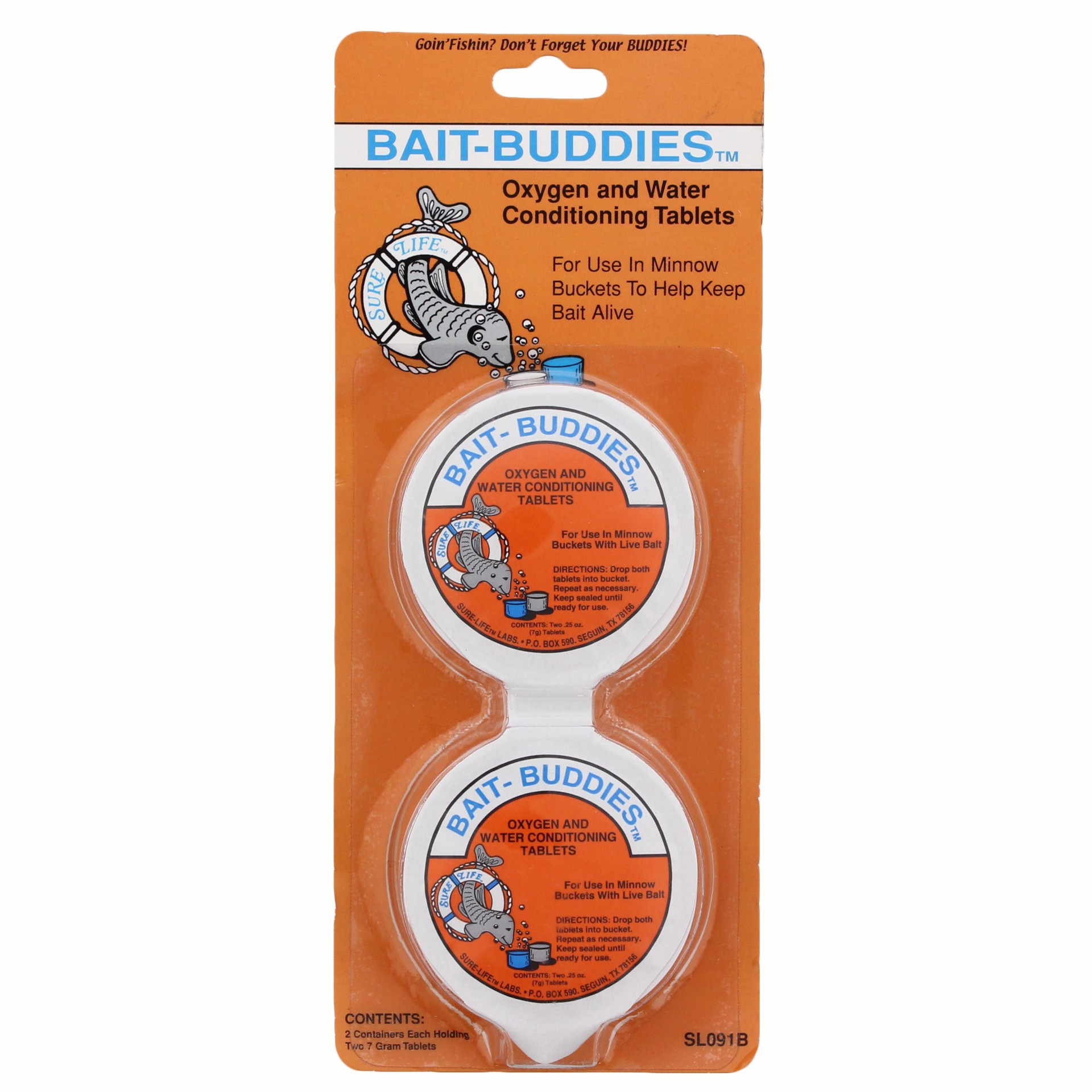 slide 1 of 1, Sure Life Bait-Buddies Oxygen and Water Conditioning Tablets, 1 ct