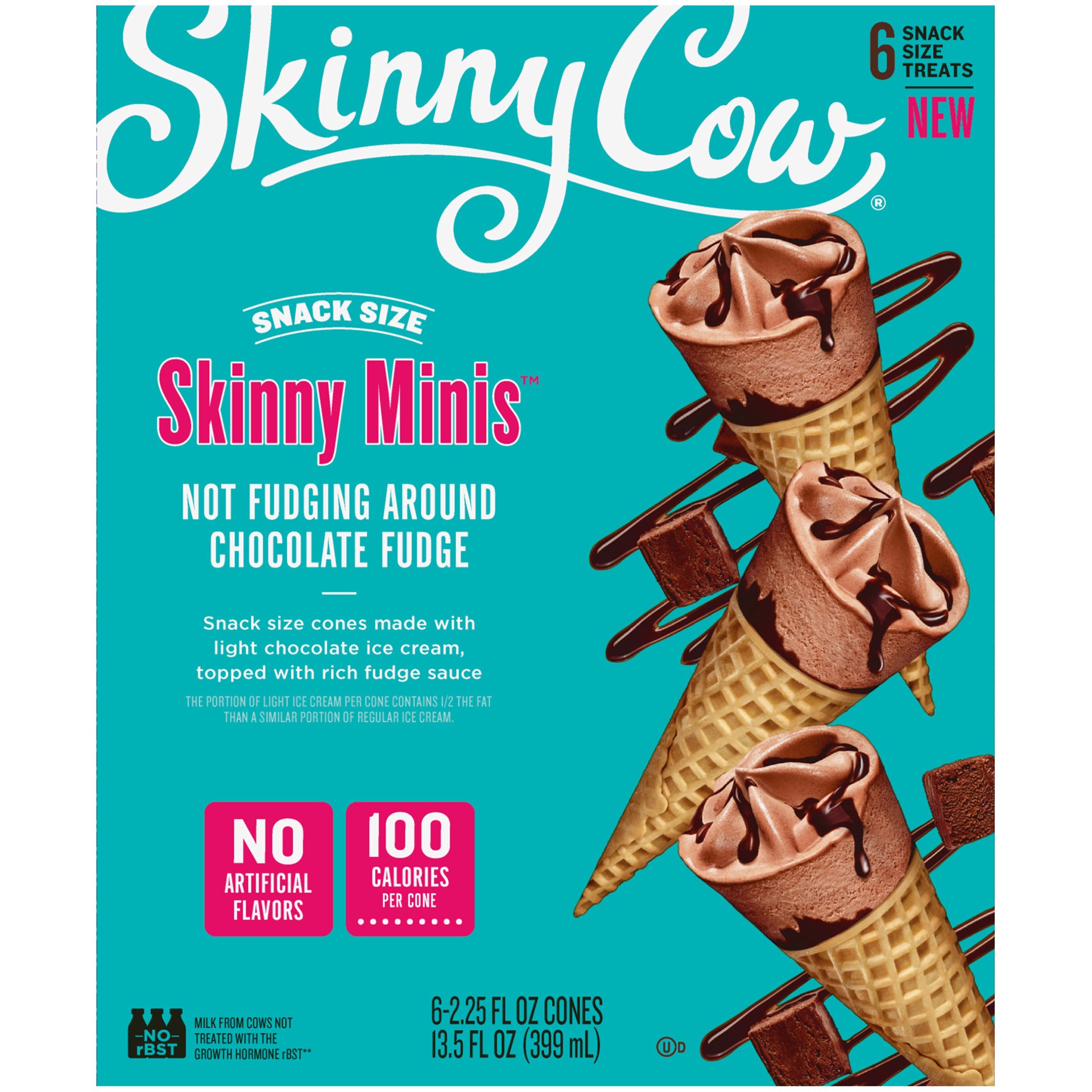 slide 1 of 4, Skinny Cow Mini Chocolate Fudge Cone - 9.224 Oz, 9.224 oz