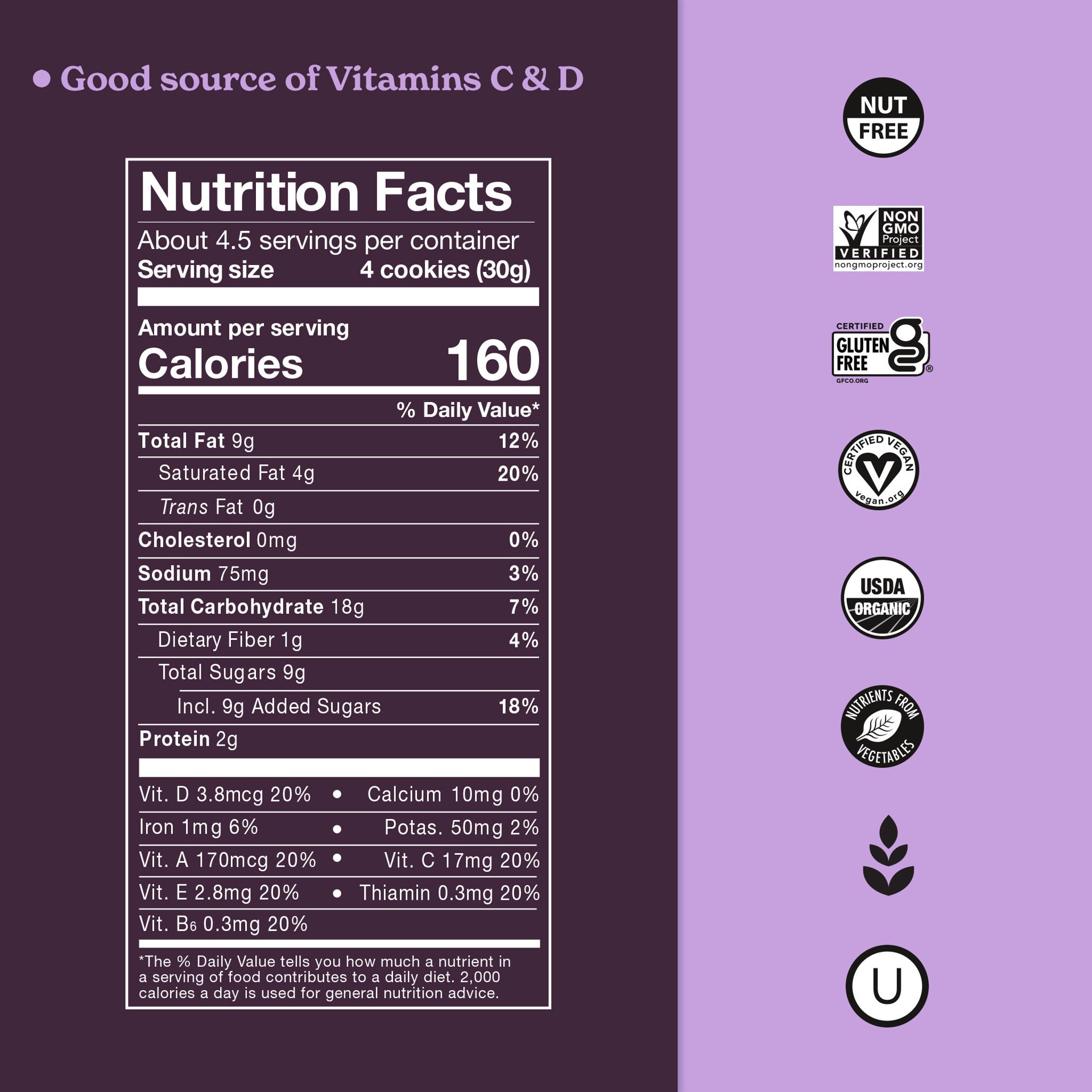 slide 5 of 7, MadeGood Double Chocolate Cookies 5.0 oz, 5 oz