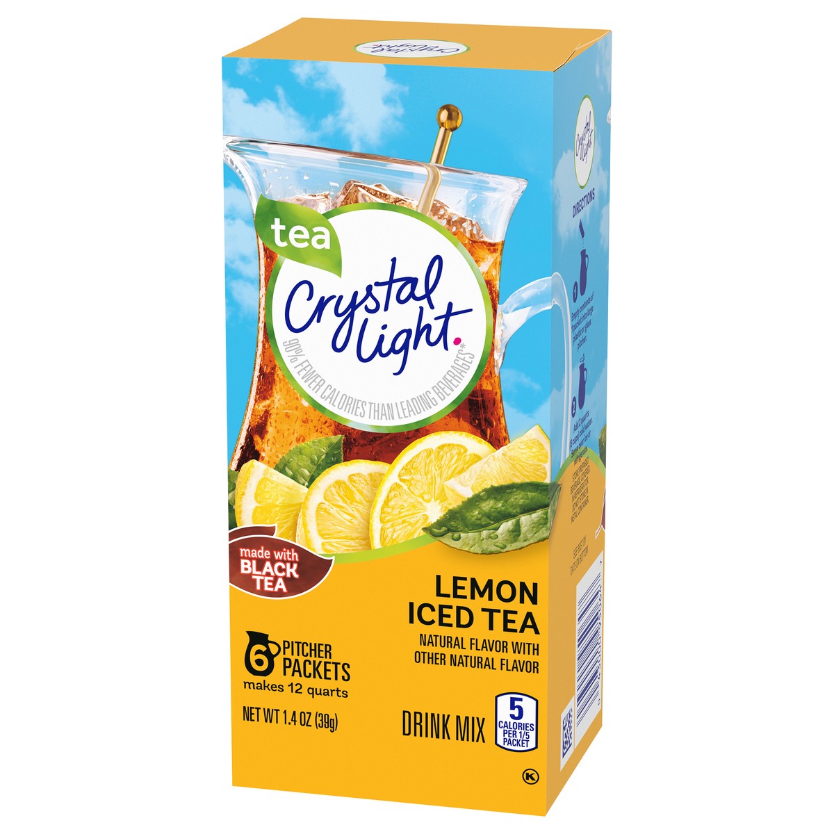 slide 8 of 9, Crystal Light Pitcher Packets Lemon Iced Tea Drink Mix 6 Packets, 6 ct