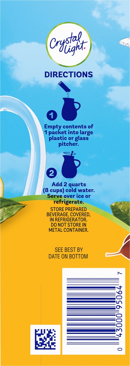 slide 5 of 9, Crystal Light Pitcher Packets Lemon Iced Tea Drink Mix 6 Packets, 6 ct