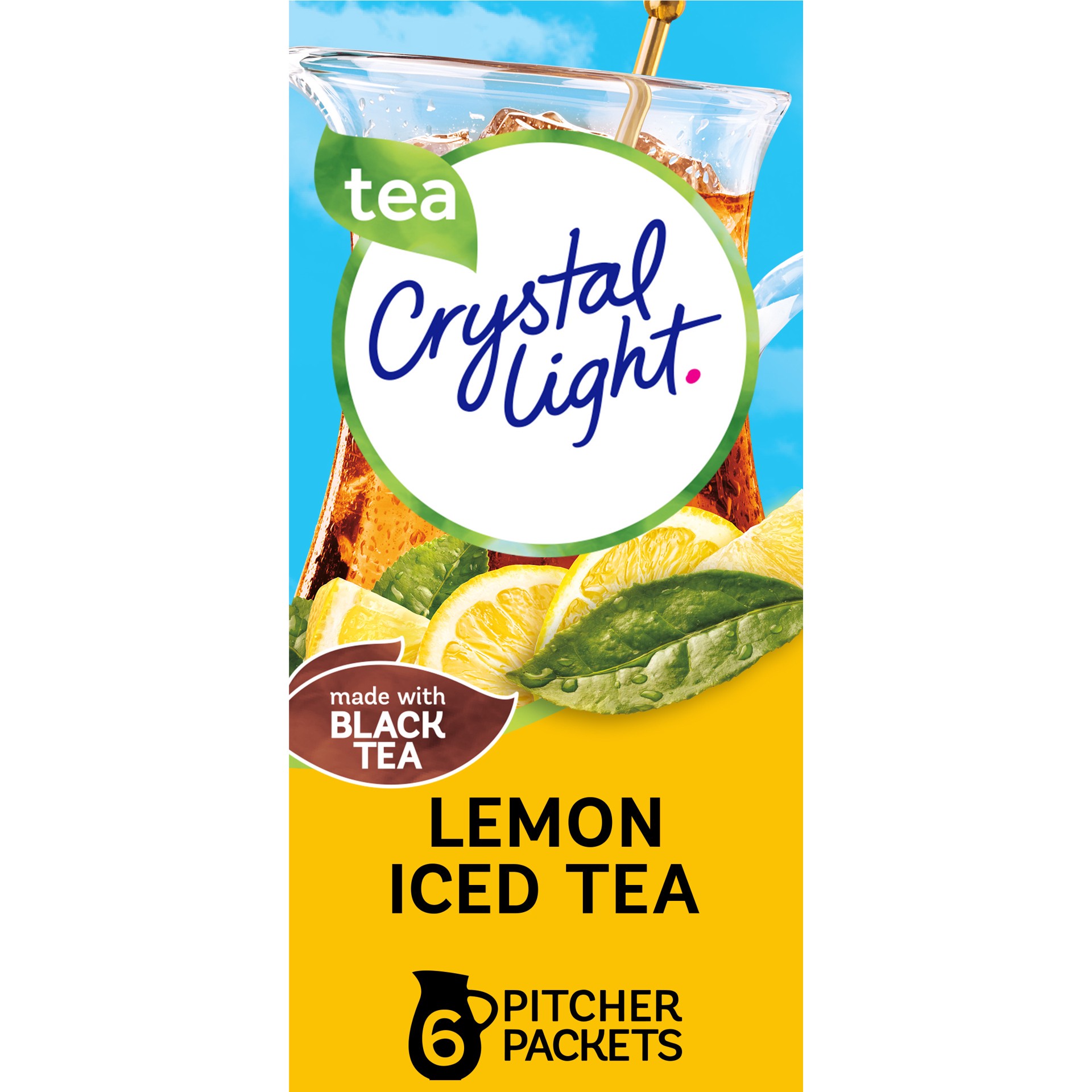 slide 1 of 10, Crystal Light Natural Lemon Iced Tea Drink Mix / Pouches, 