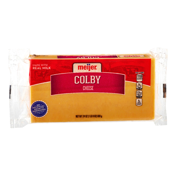 slide 1 of 1, Meijer Chunk Colby Cheese, 24 oz