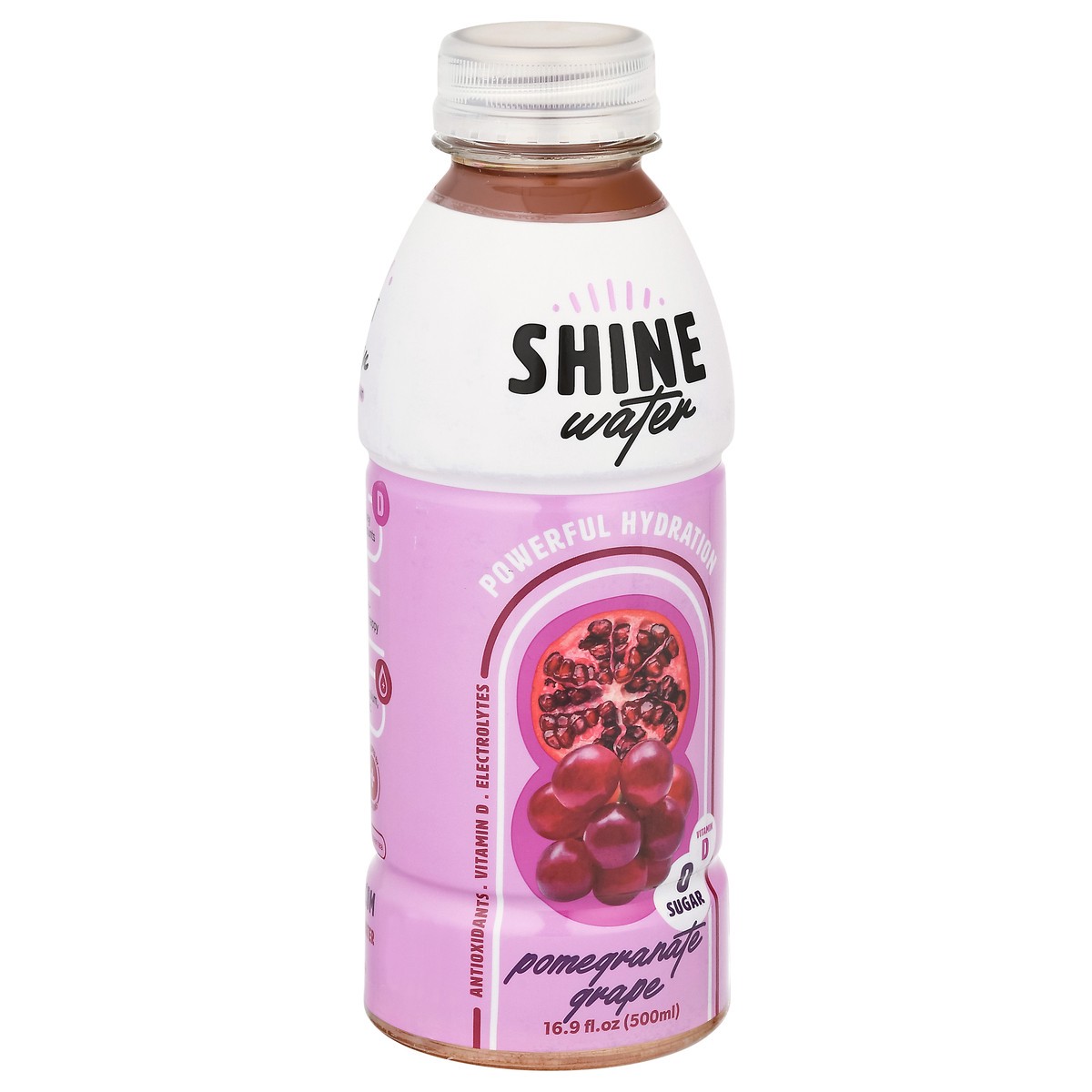 slide 4 of 9, Shine Water Pomegranate Grape Powerful Hydration Water - 16.9 fl oz, 16.9 fl oz