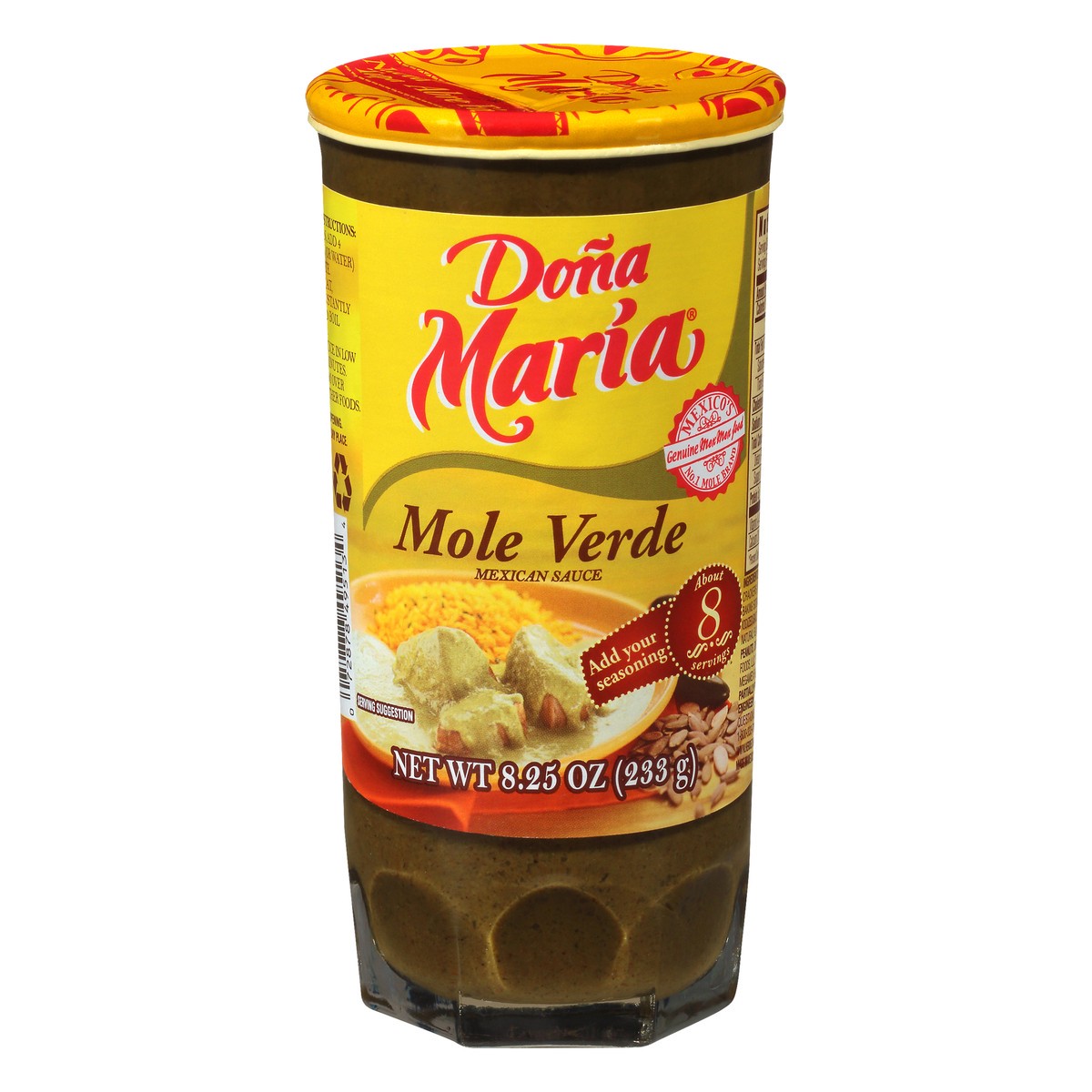 slide 8 of 14, Doña Maria Mole Verde Mexican Sauce 8.25 oz. Jar, 8.25 oz