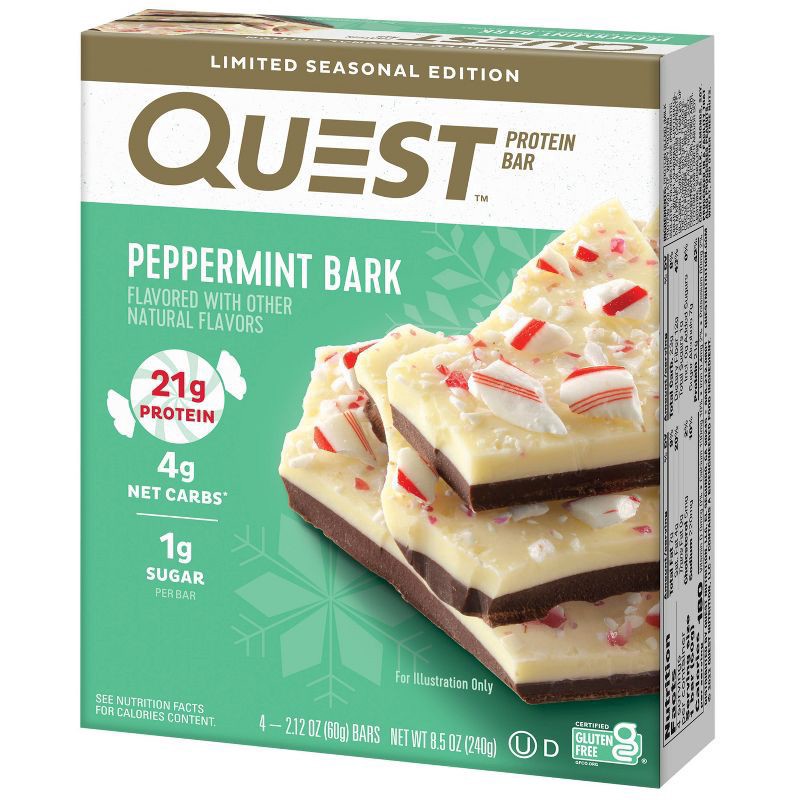 slide 2 of 10, Quest Peppermint Bark Flavor Protein Bar, 2.12 oz