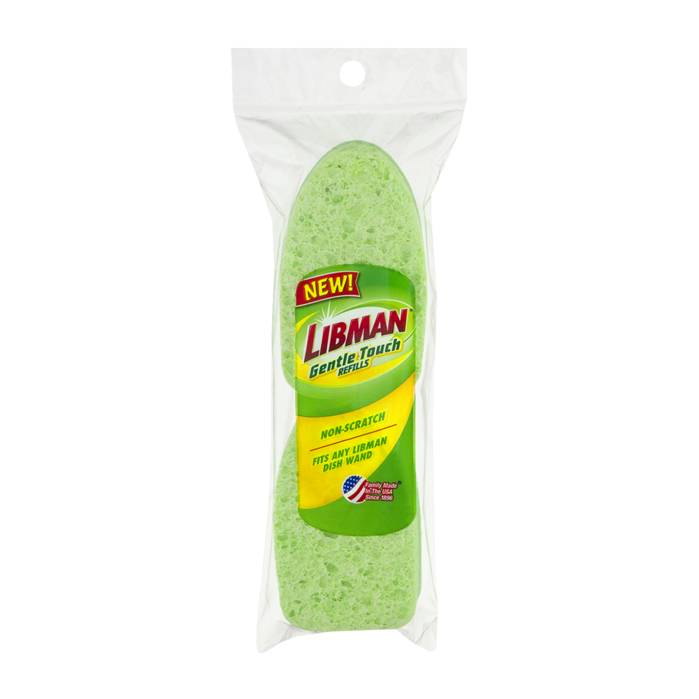 slide 1 of 1, Libman Cellu Soap Disposable Dish Wand Refill, 2 ct