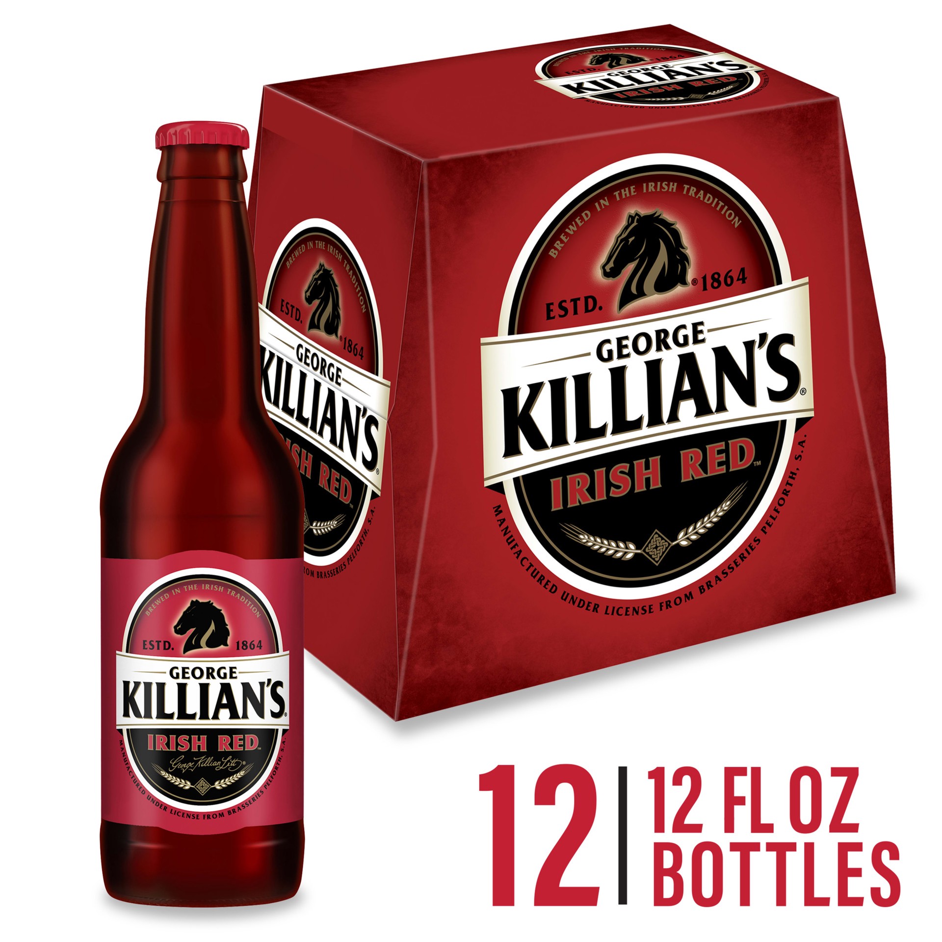 slide 1 of 16, George Killian's Irish Red Irish Lager Beer Bottles, 5.4% ABV, 12 ct; 12 oz