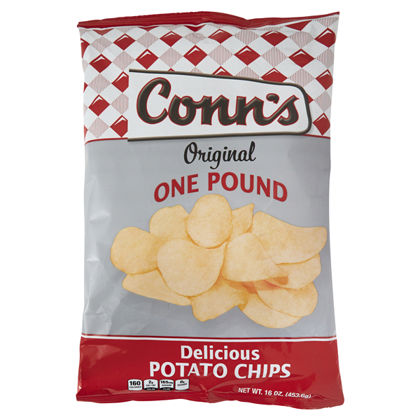 slide 1 of 1, Conn's Regular Potato Chips, 16 oz