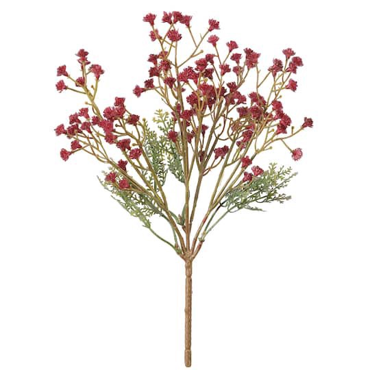 slide 1 of 2, 10.5" Burgundy Baby's Breath Bush By Ashland, 10.5 in
