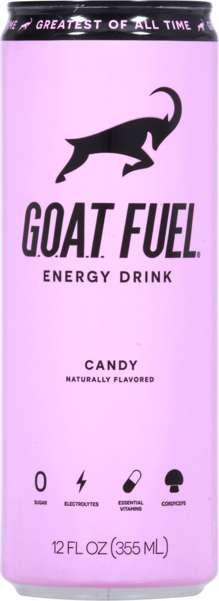 slide 9 of 9, G.O.A.T. Fuel Energy Drink, Pink Candy - 12 fl oz, 12 fl oz