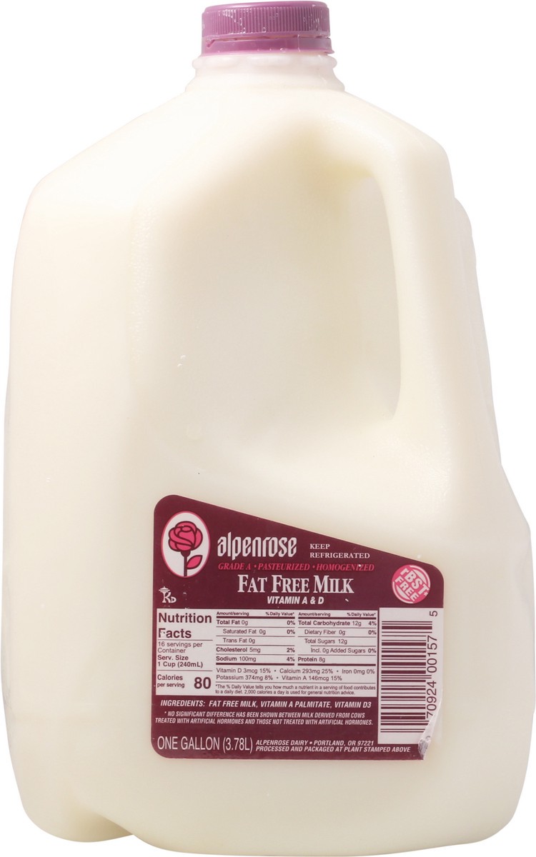 slide 8 of 10, Alpenrose Milk Fat Free - Gallon, 1 ct