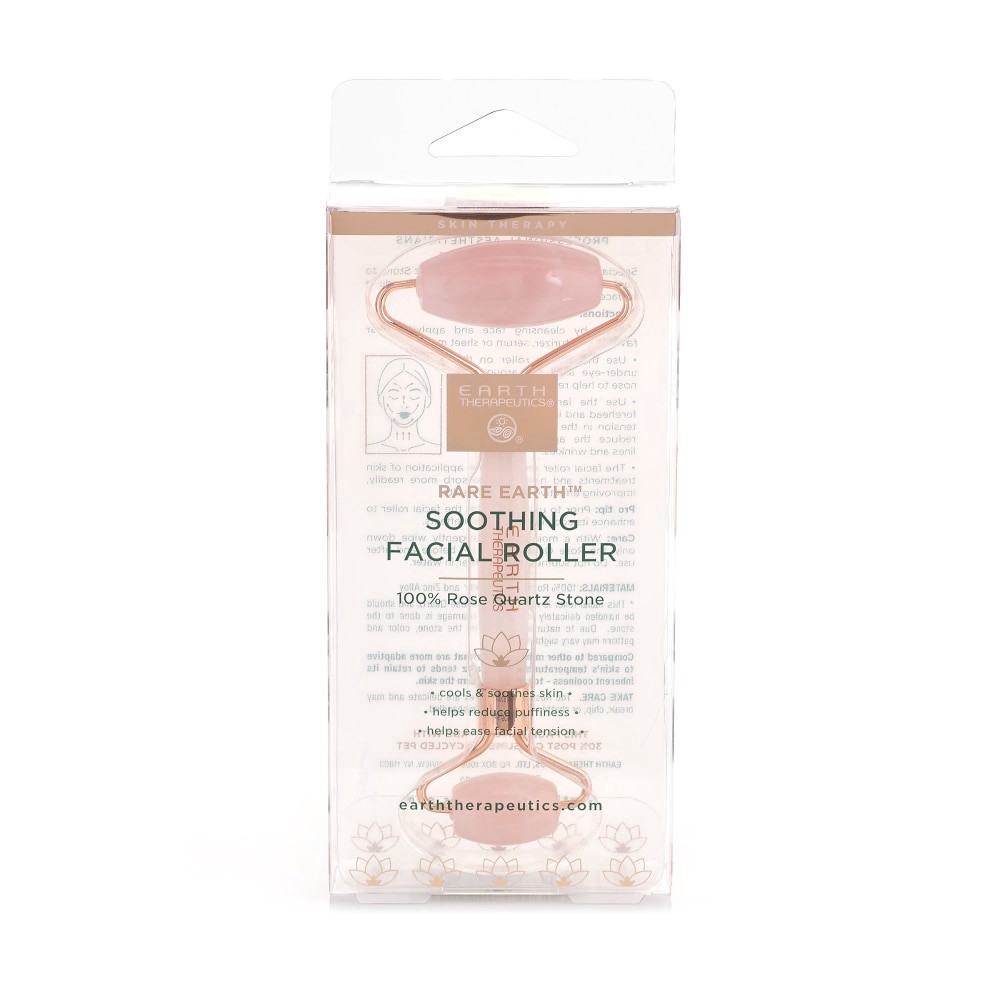 slide 1 of 1, Earth Therapeutics Rose Quartz Soothing Face Roller, 1 ct