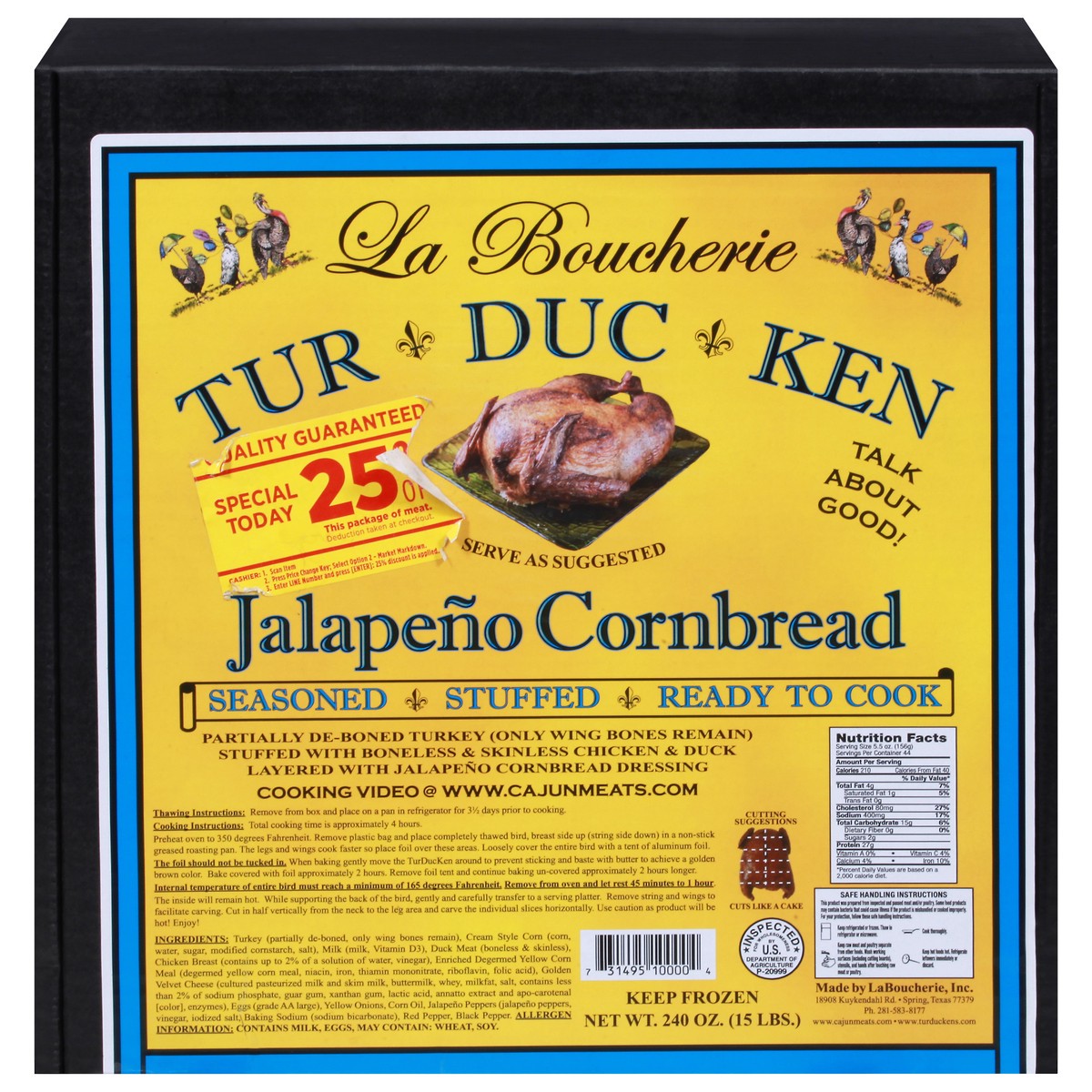 slide 1 of 9, La Boucherie Jalapeno Cornbread 240 oz, 240 oz