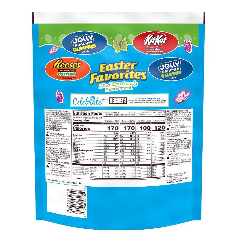 slide 2 of 7, Jolly Rancher Reese's, Jolly Rancher, Kit Kat Assorted Flavored Pre-Filled Plastic Egg Easter Candy - 4.3oz/12ct, 4.3 oz, 12 ct