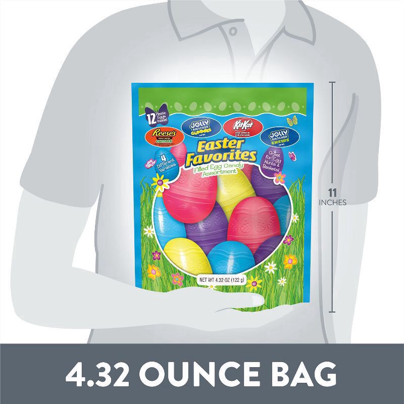 slide 7 of 7, Jolly Rancher Reese's, Jolly Rancher, Kit Kat Assorted Flavored Pre-Filled Plastic Egg Easter Candy - 4.3oz/12ct, 4.3 oz, 12 ct