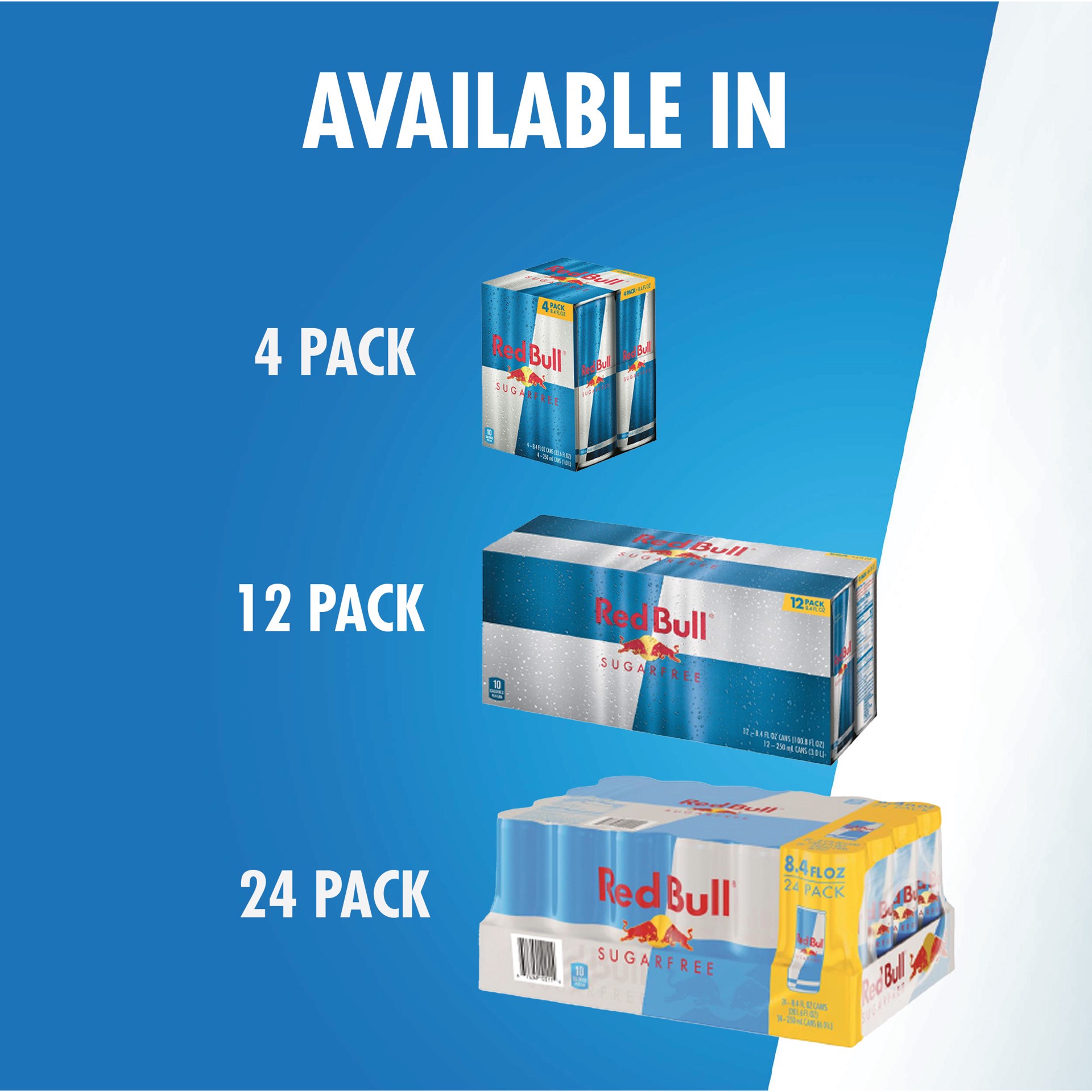 slide 9 of 9, Red Bull Sugarfree Energy Drink 6 - 4 Can Packs, 6 ct