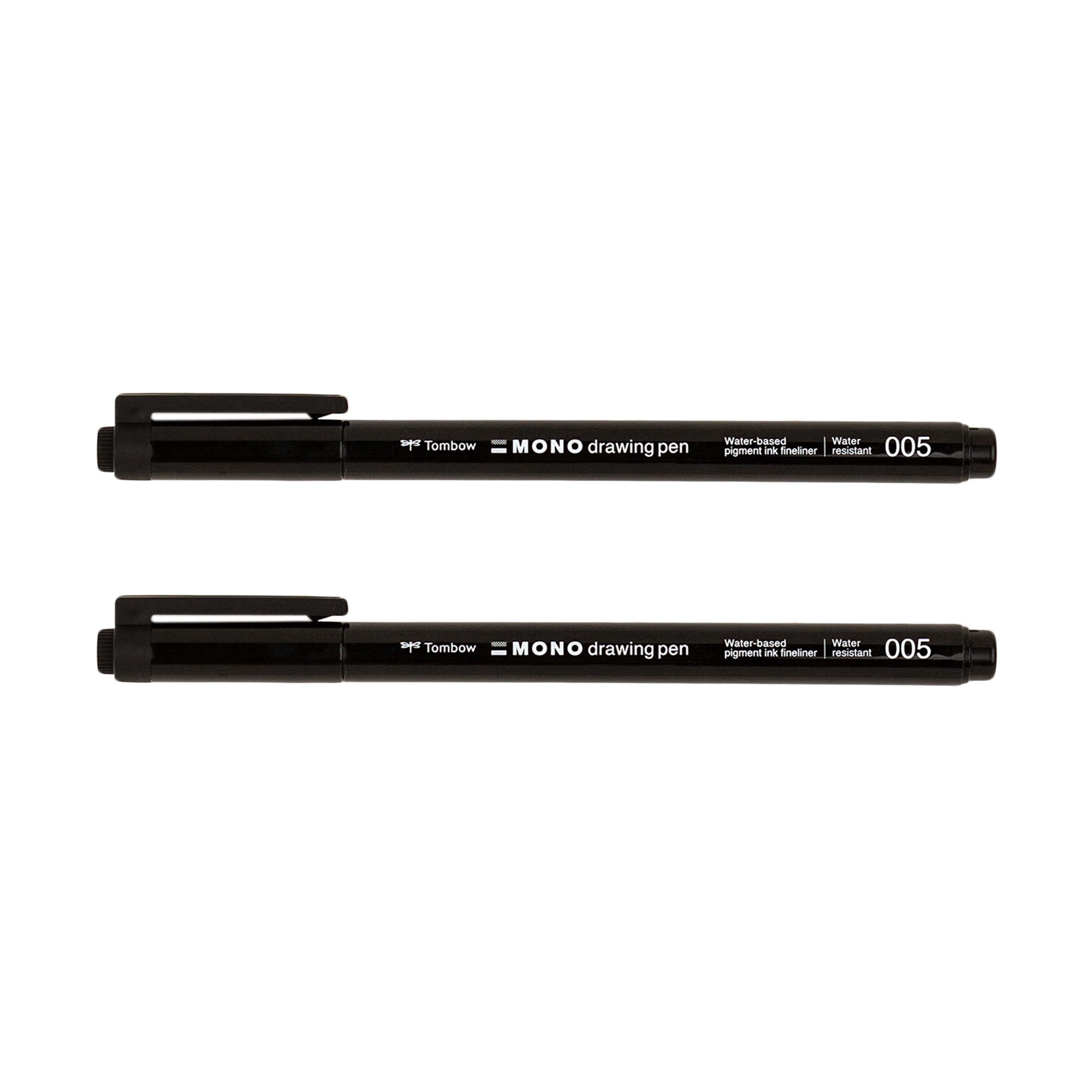 slide 9 of 9, Tombow Mono 005 Black Drawing Pens, 2ct., 2 ct