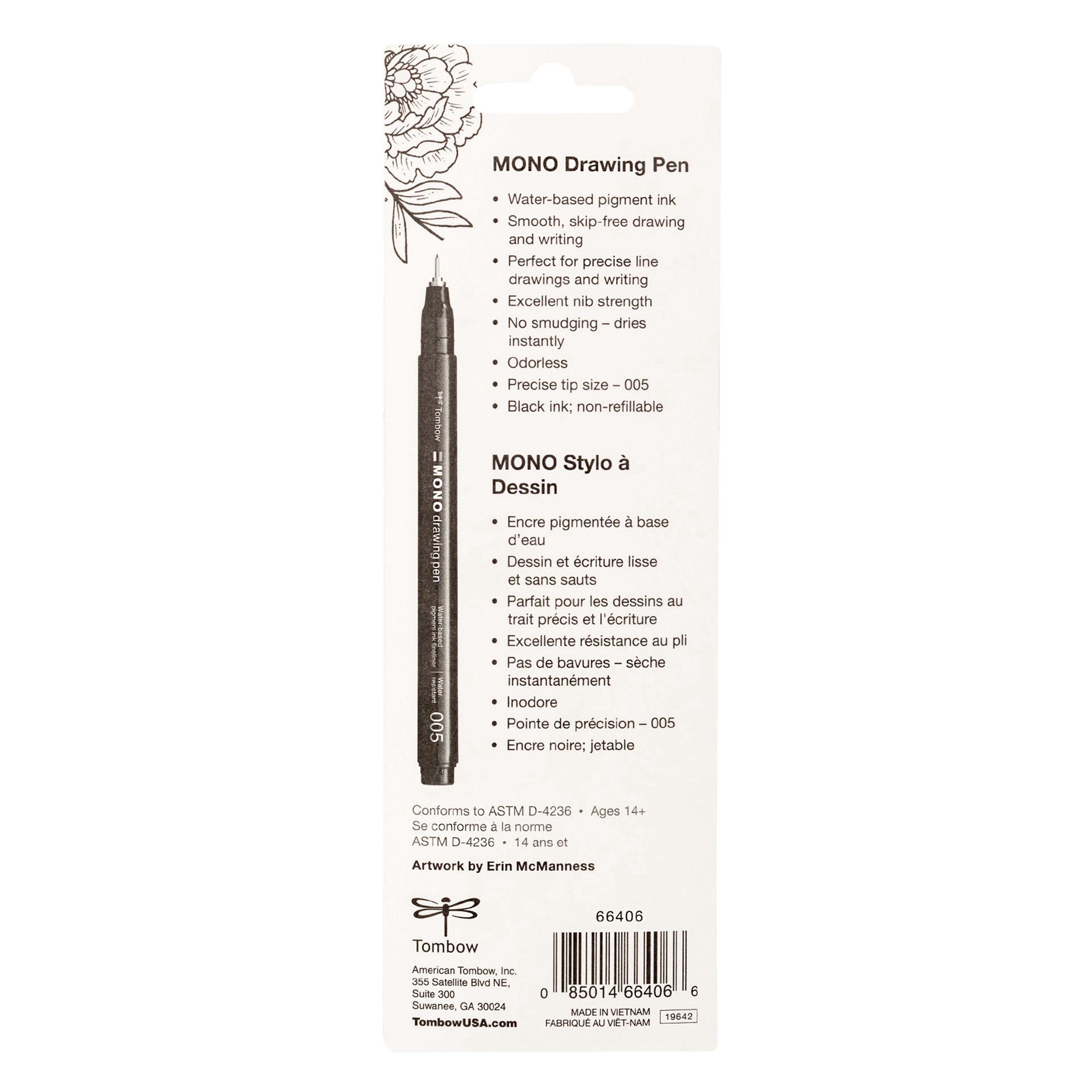 slide 7 of 9, Tombow Mono 005 Black Drawing Pens, 2ct., 2 ct