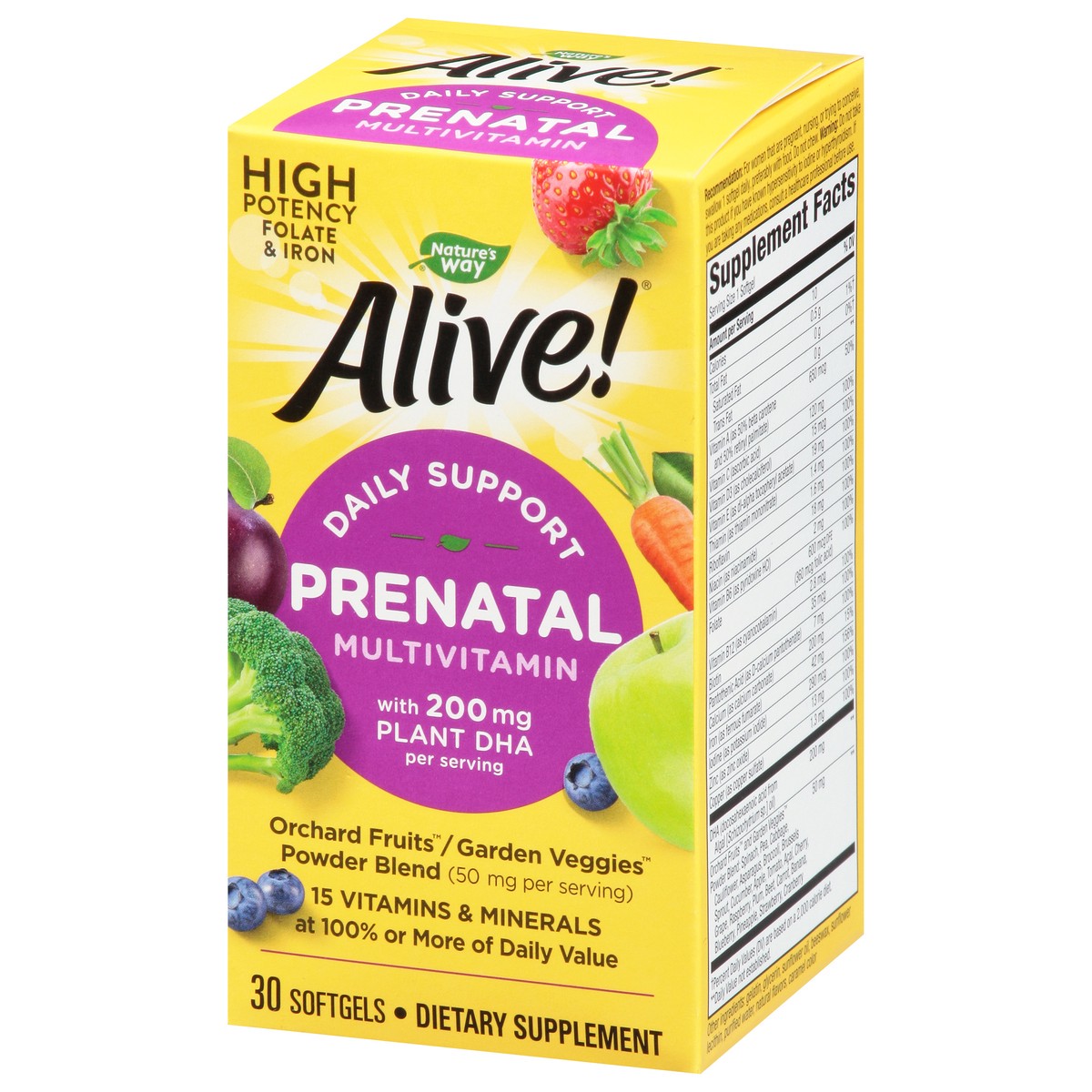 slide 6 of 9, Nature's Way Alive! Softgels Daily Support Prenatal Multivitamin 30 ea, 30 ct