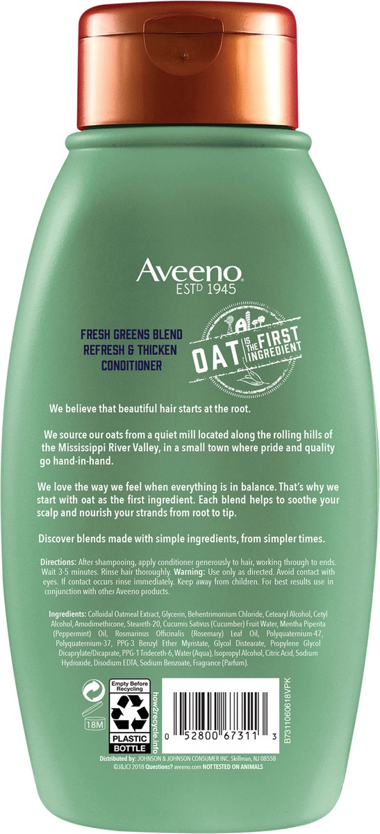 slide 3 of 3, Aveeno Scalp Soothing Fresh Greens Blend Conditioner, 12 Fl. Oz, 354 ml