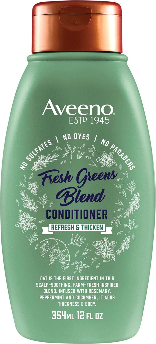 slide 2 of 3, Aveeno Scalp Soothing Fresh Greens Blend Conditioner, 12 Fl. Oz, 354 ml