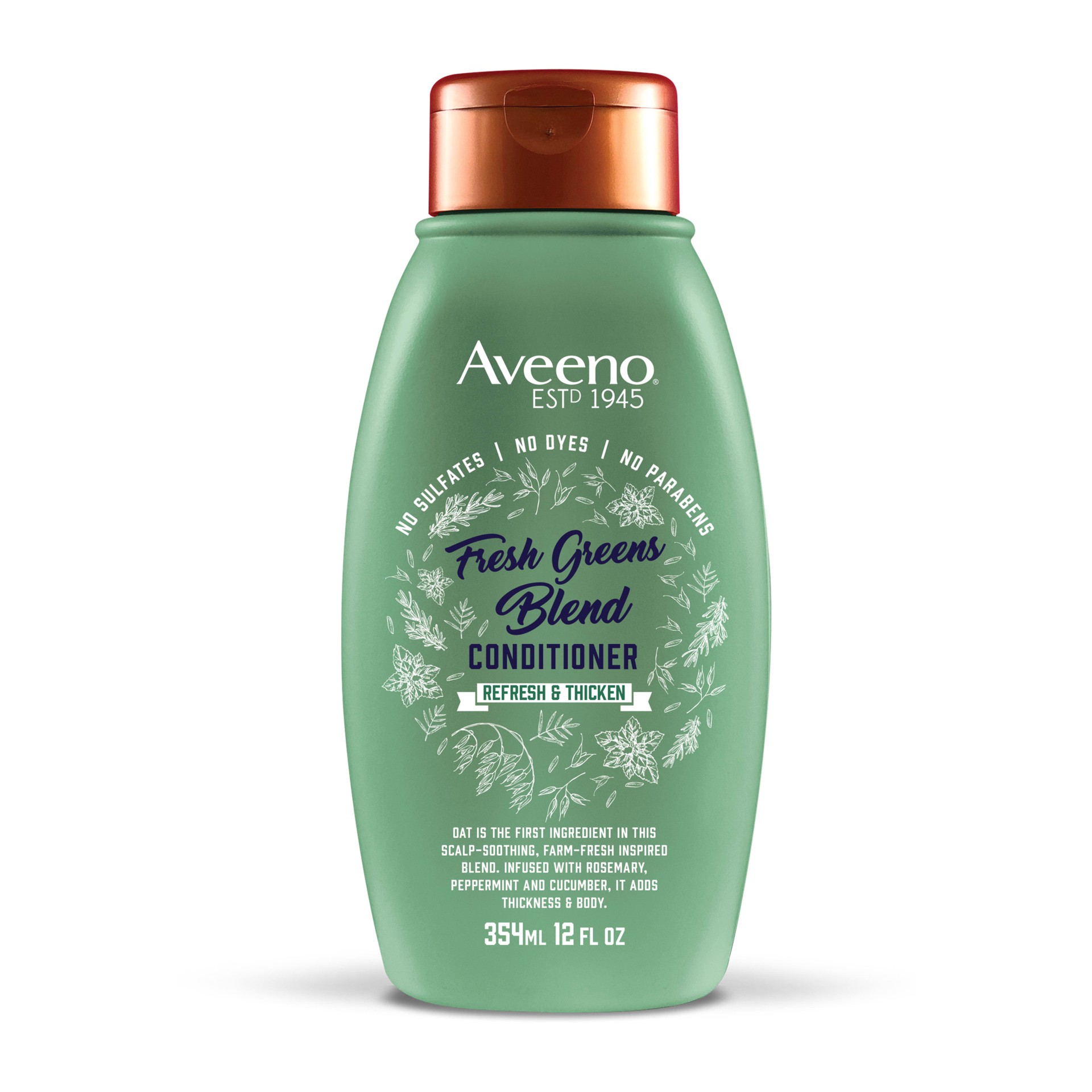 slide 1 of 3, Aveeno Scalp Soothing Fresh Greens Blend Conditioner, 12 Fl. Oz, 354 ml