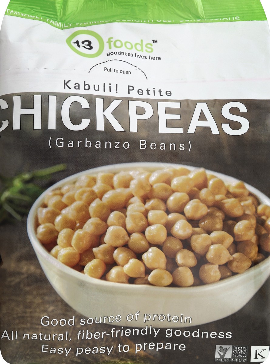 slide 5 of 5, 13 Foods Chickpeas Garbanzo Beans, 16 oz