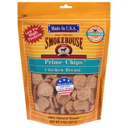 Smokehouse Prime Chips Chicken Breast Dog Treats 8 oz