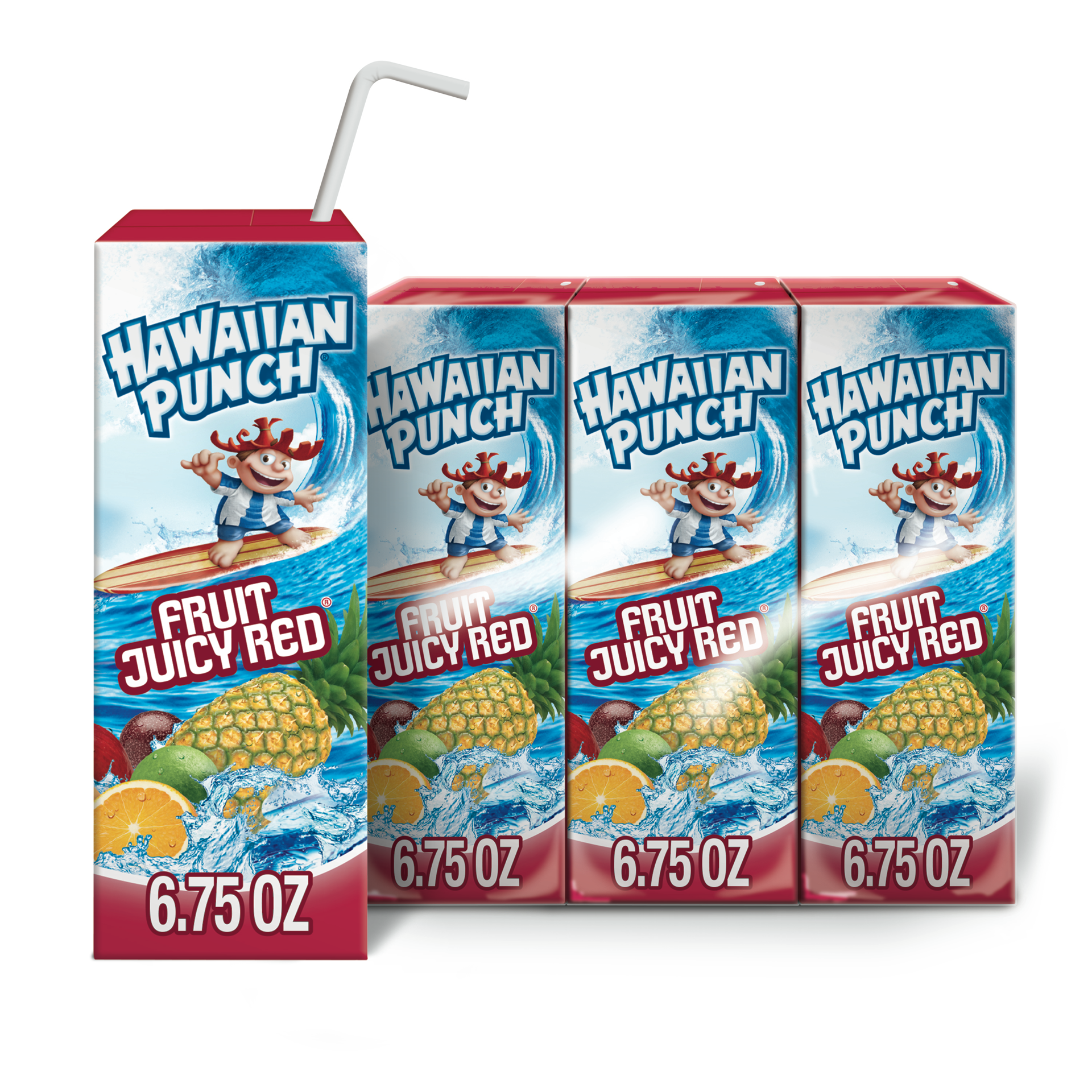 slide 1 of 4, Hawaiian Punch Fruit Juicy Red, 6.75 fl oz boxes, 3 pack, 3 ct