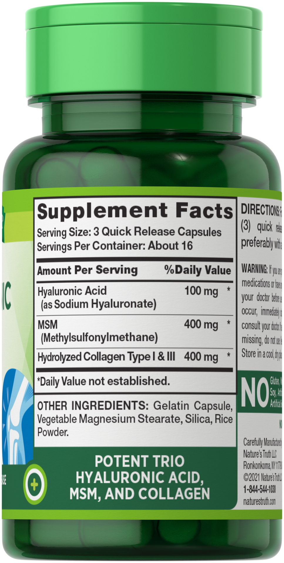 slide 3 of 4, Nature's Truth Hyaluronic Acid Complex 900 mg, 50 ct