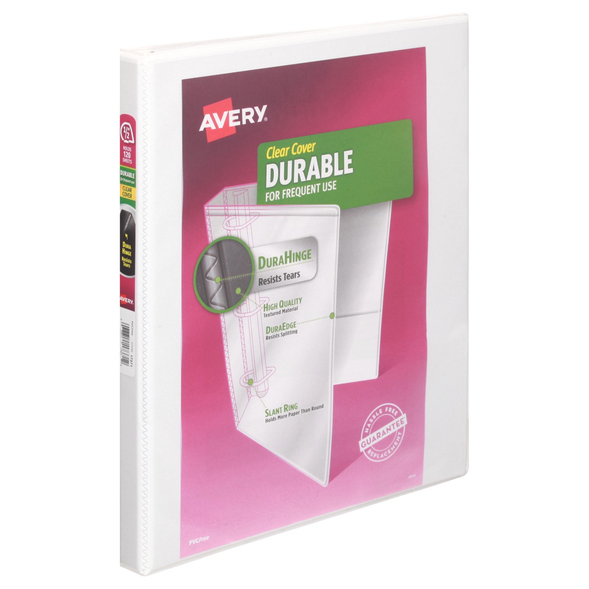 slide 6 of 11, Avery 1/2 Inch Durable Clear Cover Binder 1 ea, 1 ct