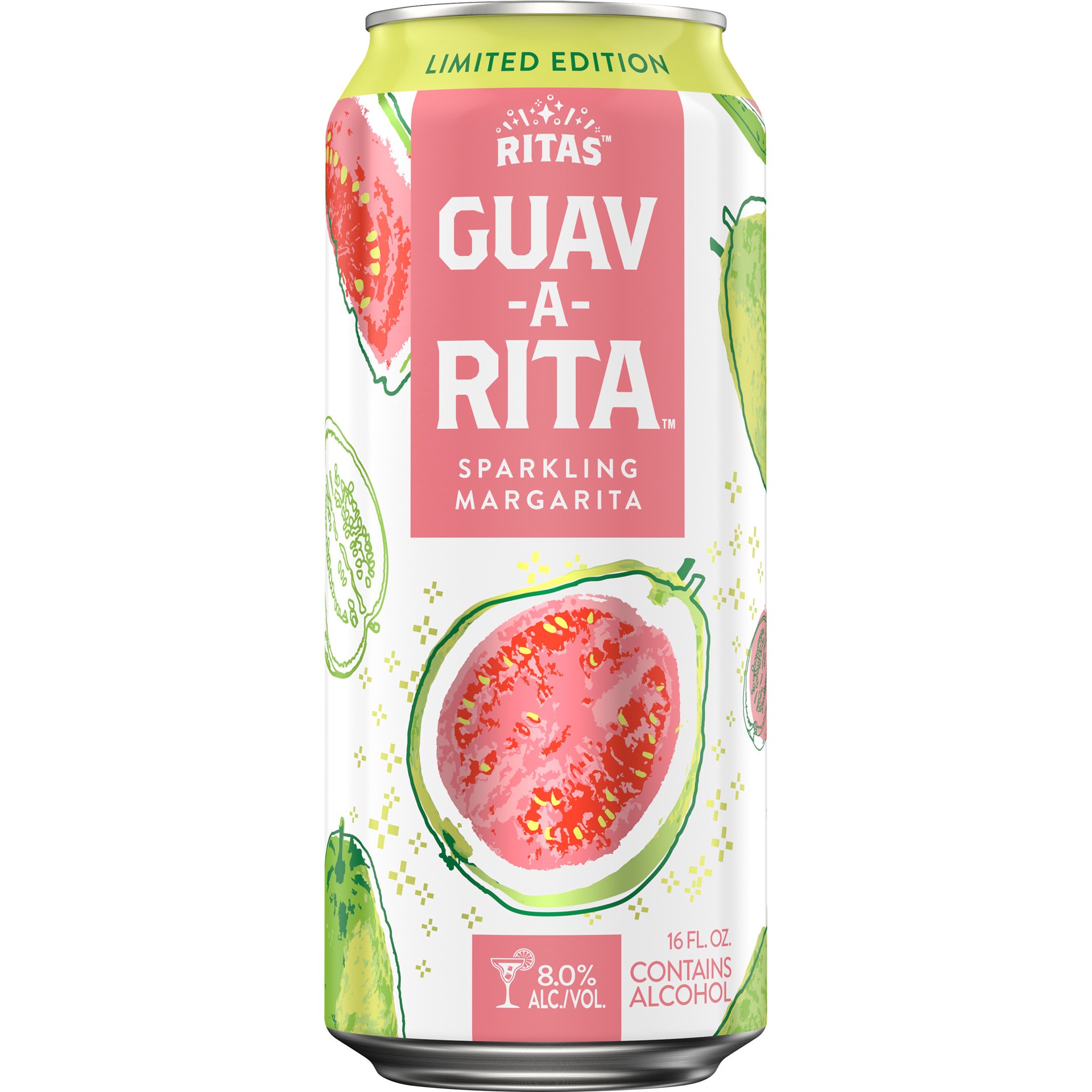 slide 2 of 2, RITAS™ Guav-A-Rita™ Sparkling Margarita, 4 Pack 16 fl. oz. Cans, 16 fl oz