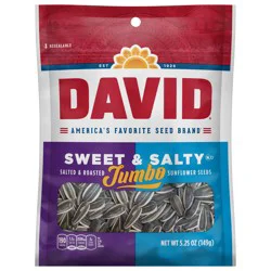 DAVID Jumbo Sweet & Salty Sunflower Seeds 5.25 oz
